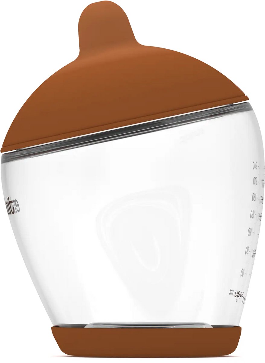 Emulait Classic Babyfles - Kleur: Deep - Maat: 3 - 240 ml - borstvormig - natuurlijk voeden - anti-koliek - bpa-vrij