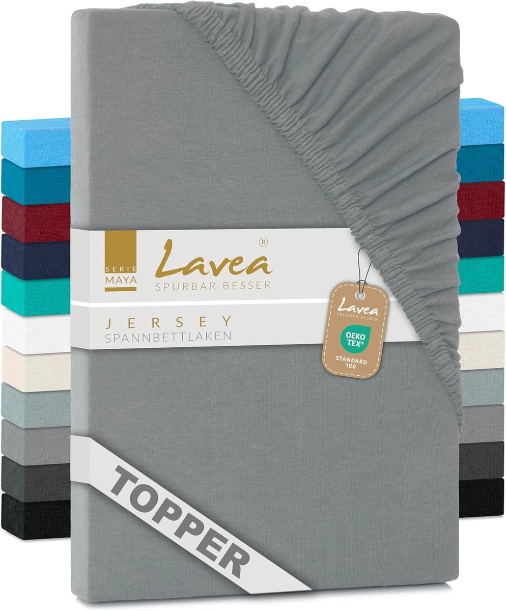 Hoeslaken Topper Matras - Topmatras Laken - Slaapkamer Comfort - 100% Katoen Jersey - 90x2