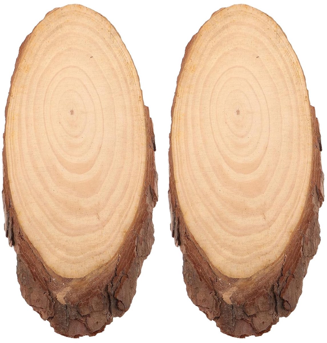 Houten Tuinpad Stenen - Loopstenen Terrasdecoratie - Tuinpad Verfraaien - Gestructureerd Antislip Oppervlak - 38 x 15 cm - Lichtbruin