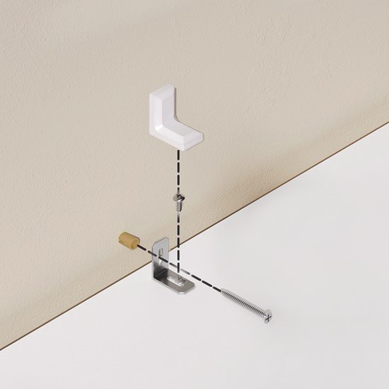 Support de fixation murale pour une étagère.