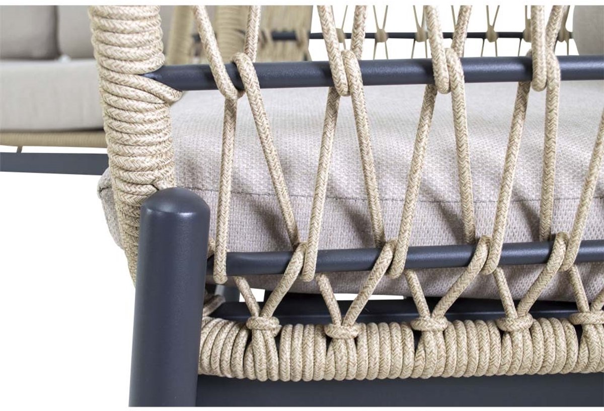 Lesli Living Canapé lounge Zavi - Beige - 163,5x83x72,5cm