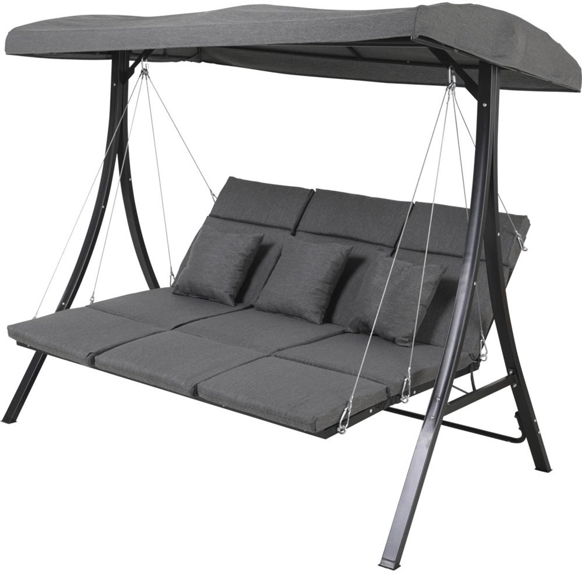 Lesli Living - Loveseat Madeira - Zwart - 200x114,5x168cm