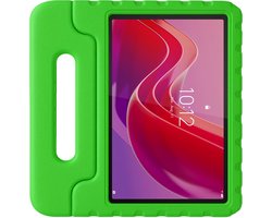 HappyCase Kinder Tablethoes Geschikt voor Lenovo Tab M11/K11 | Kindvriendelijke Hoes | Beschemhoes | Kinderhoes | met Handvat en Standaard | Groen
