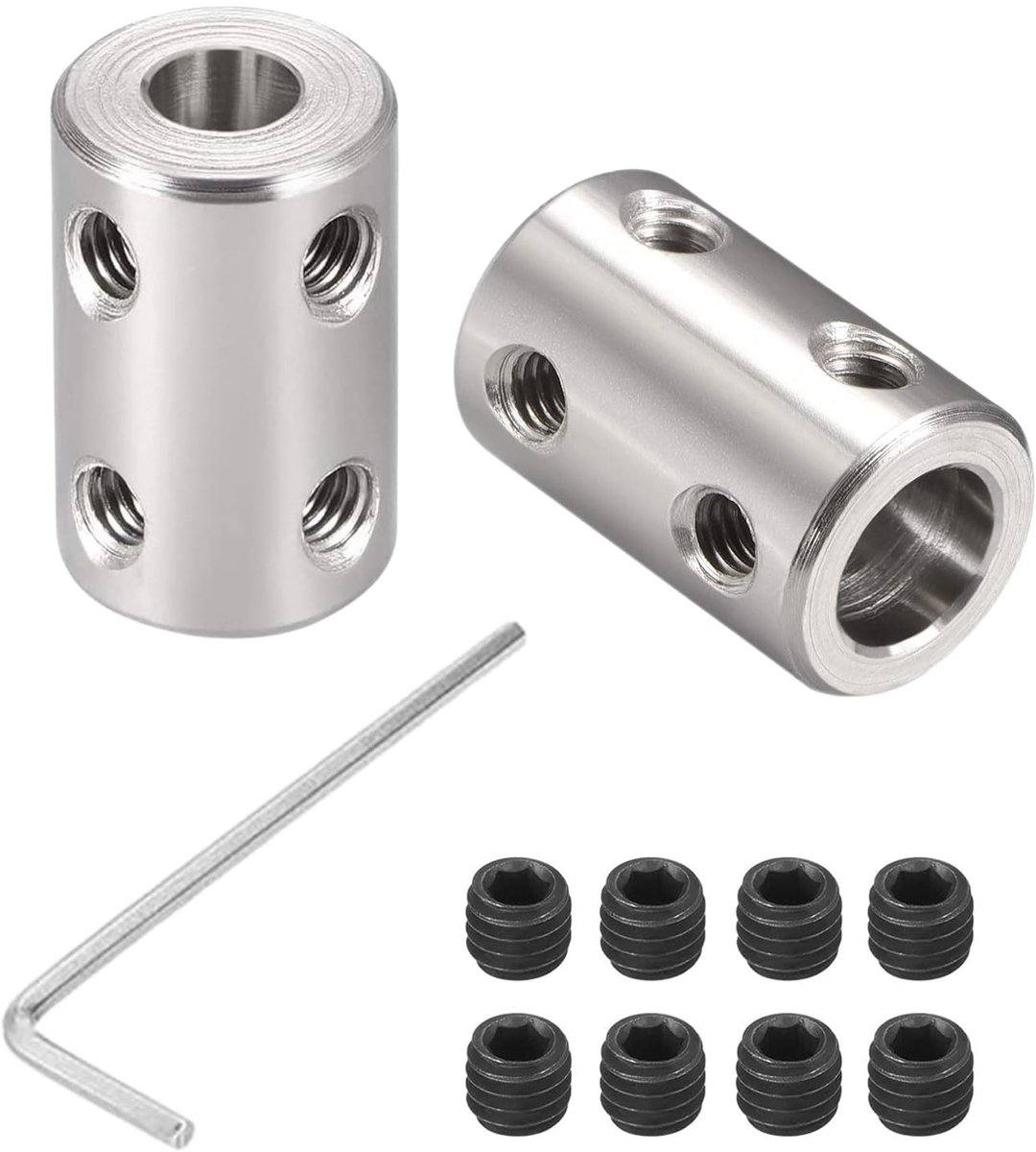 Allecto - Rigid Coupler - 3mm tot 8mm - Voor 3D Printer Motor en RC Voertuigen - Geschikt voor Hobby en Techniek - Duurzaam en Betrouwbaar