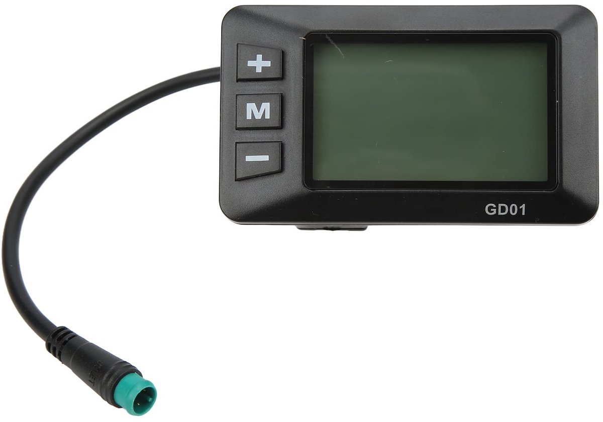 Allecto - Elektrisch fietsdisplay - LCD-display - Waterdicht - 36 V 48 V - Stuurmontage - Geschikt voor Unisex Volwassenen - Model GD01