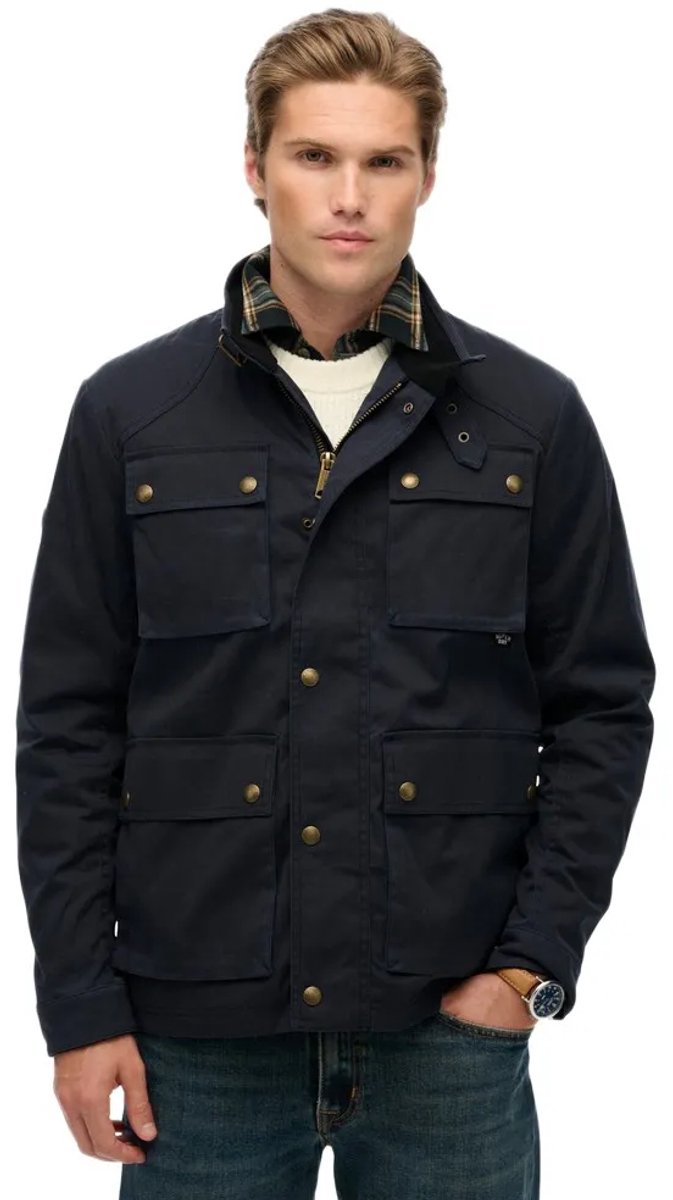 Superdry Merchant Racer waxjas Heren Buitenjassen Blauw