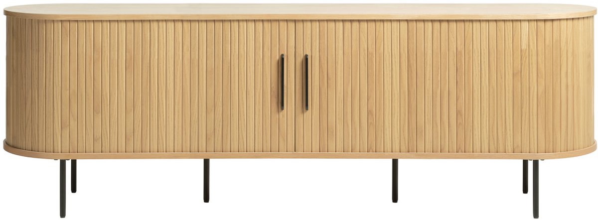 Giga Living Tv-meubel Nola - eikenfineer naturel - 180x40x56 cm - 2 deuren Naturel Eiken