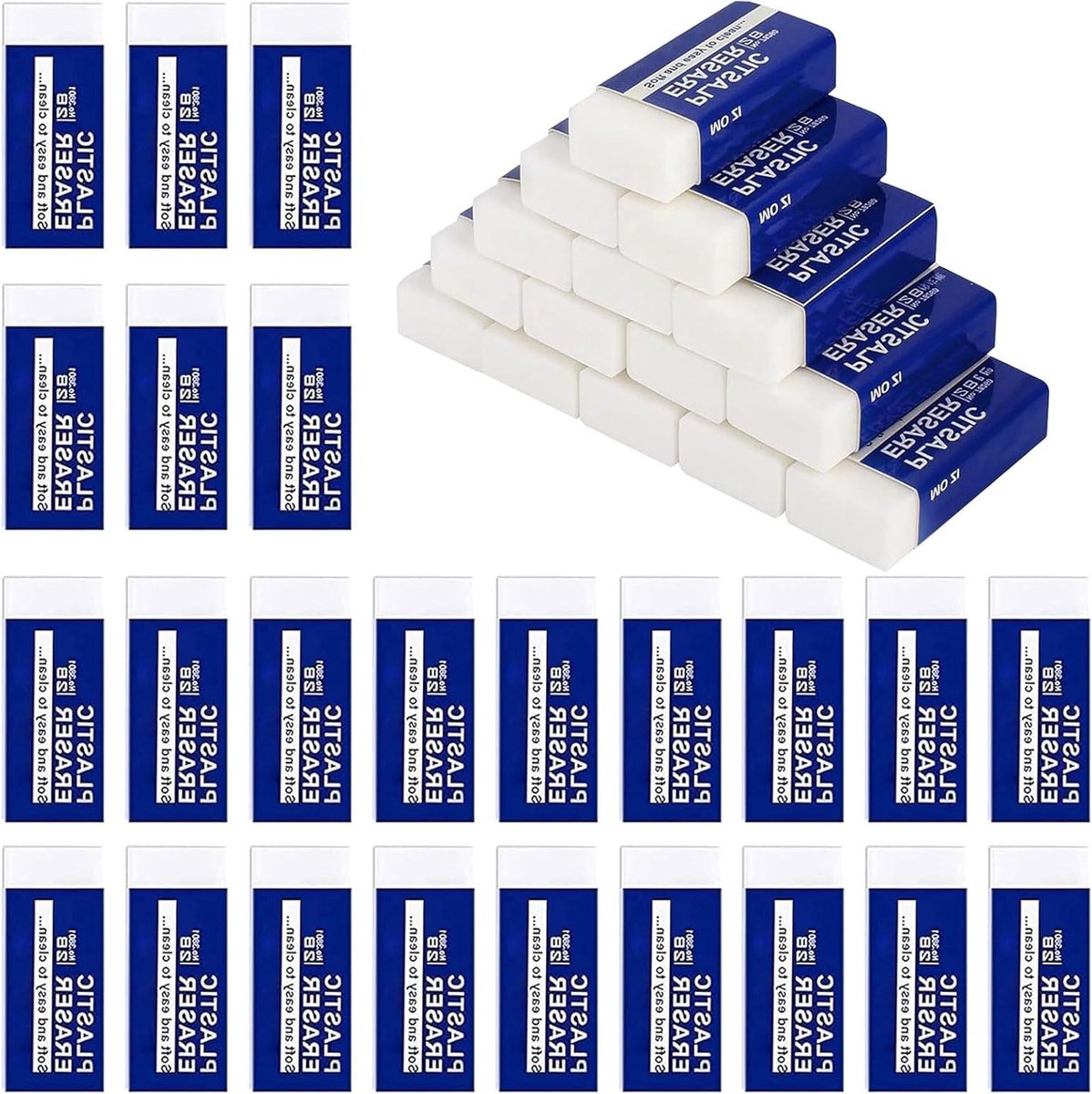 30 stuks kubusvormige witte gum - hoge kwaliteit zachte gum - schilderij gum set - geschikt voor kinderfeestjes - school geschenken - schetsen etc