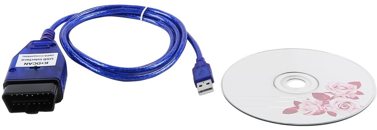 Allecto - K+Dcan USB Kabel met Schakelaar - E-Series Diagnosehulpmiddel - OBD2 Compatibel - Diagnosekabel - Auto diagnose - Gegevensoverdracht - Ge...