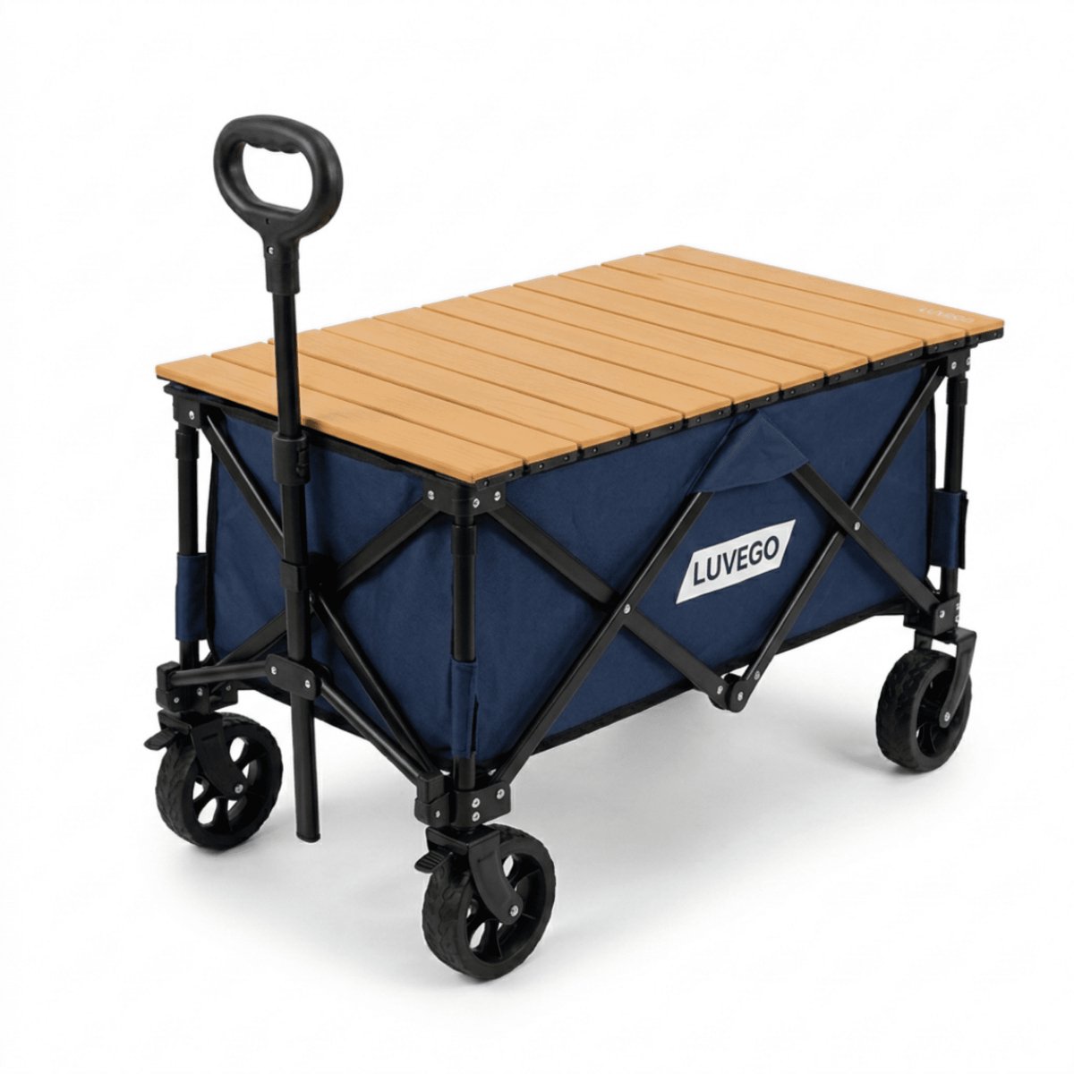 Luvego Bolderkar Set Met Tafel Opvouwbaar | Bolderkar Met Tafel | Strandkar Set | Campingkar | 100kg Draagkracht | Loskoppelbare Wielen