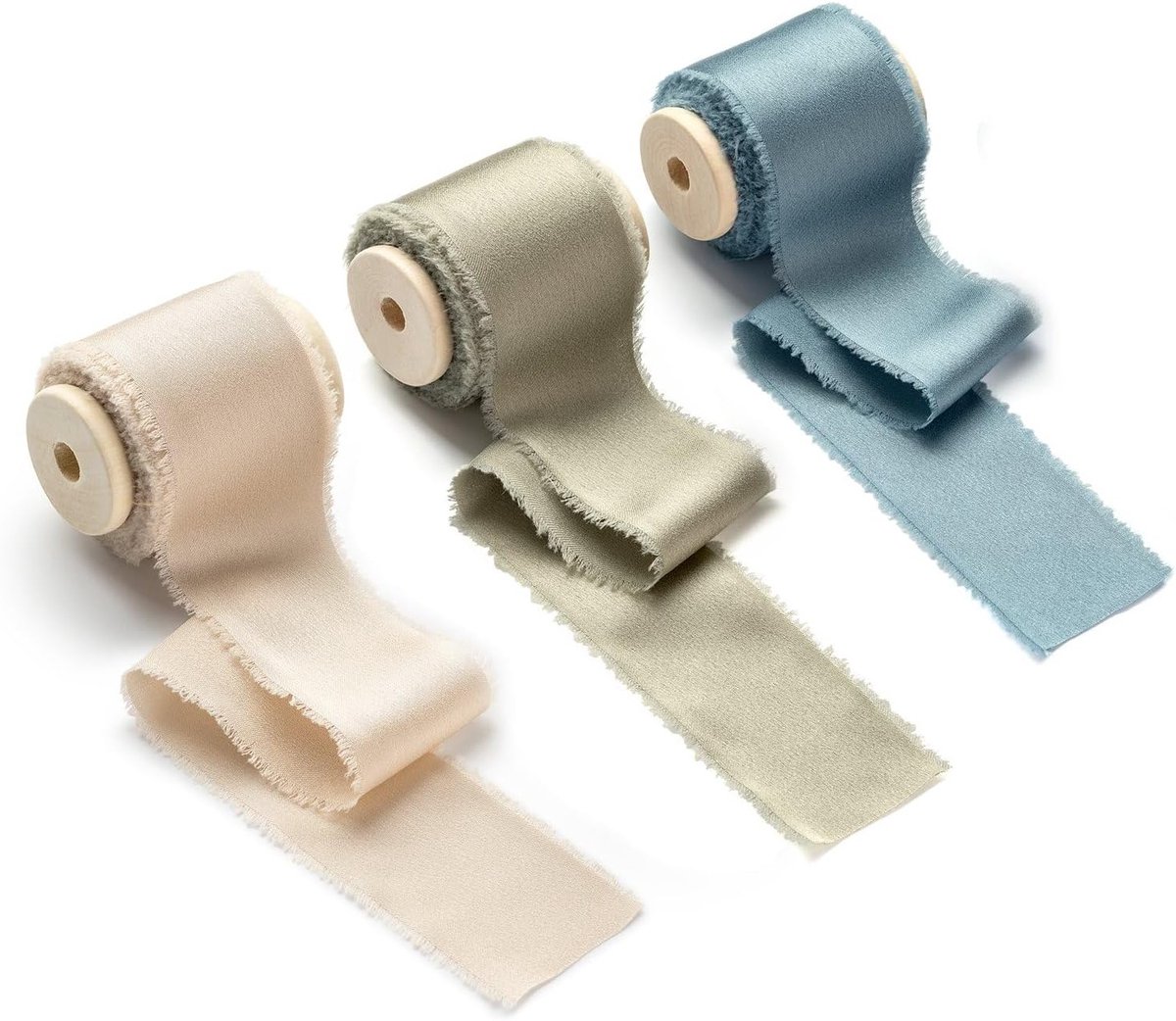 Satin lint 3.8 cm voor cadeauverpakkingen, stoffen lint met franjes en strik, breed lint 4.5 meter