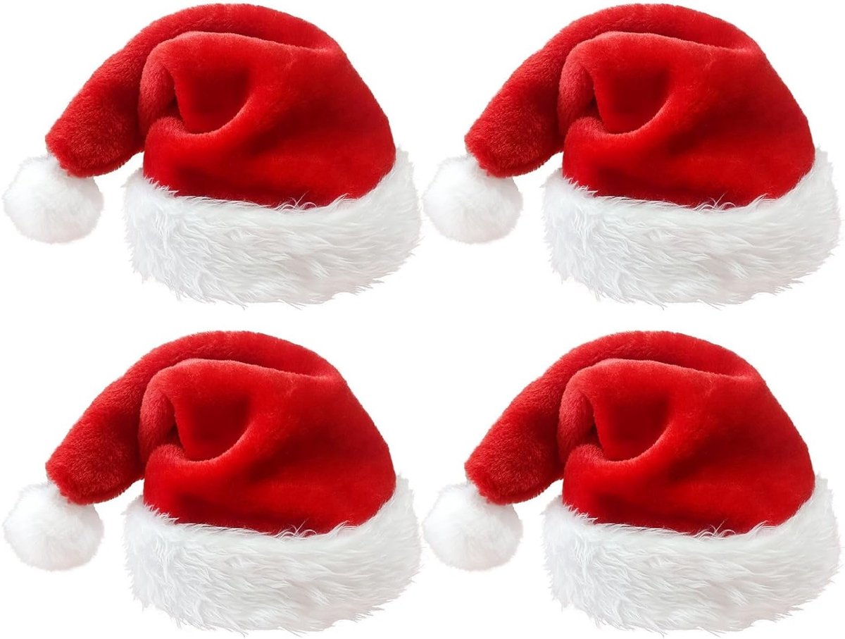 Kerstman Hoed in Rood en Wit, Perfect voor Feestelijke Kostuums en Kerstdecoratie, Ideaal voor Feestdagen en Foto's