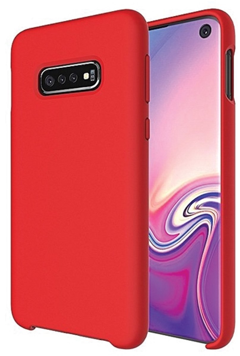 Beline Hoesje Siliconen Samsung A41 A415 rood/rood