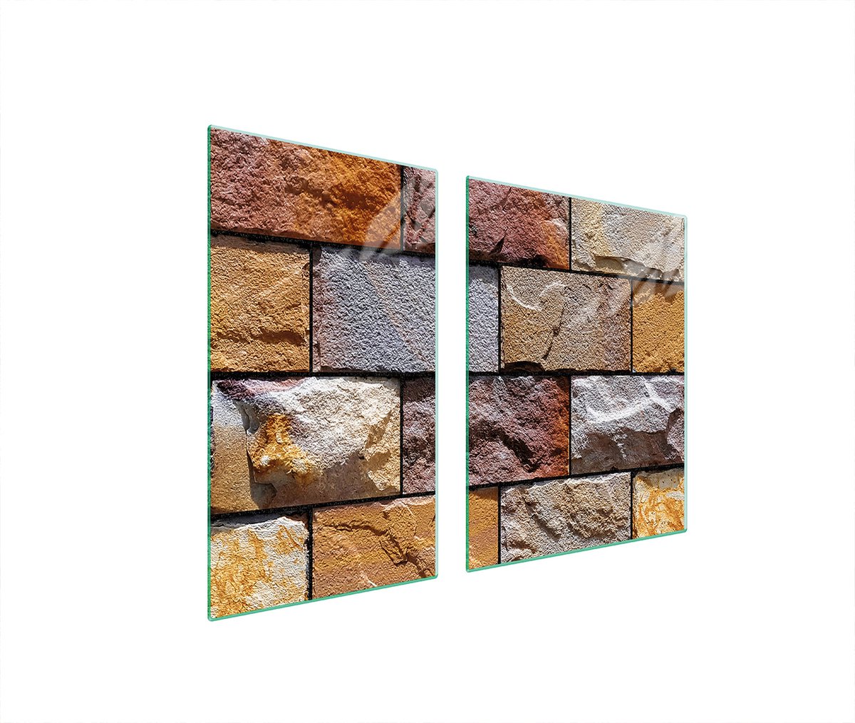 TMK ArtDeko - Snijplank van Glas - 100x52 cm - Sfeervol Cegła Ontwerp