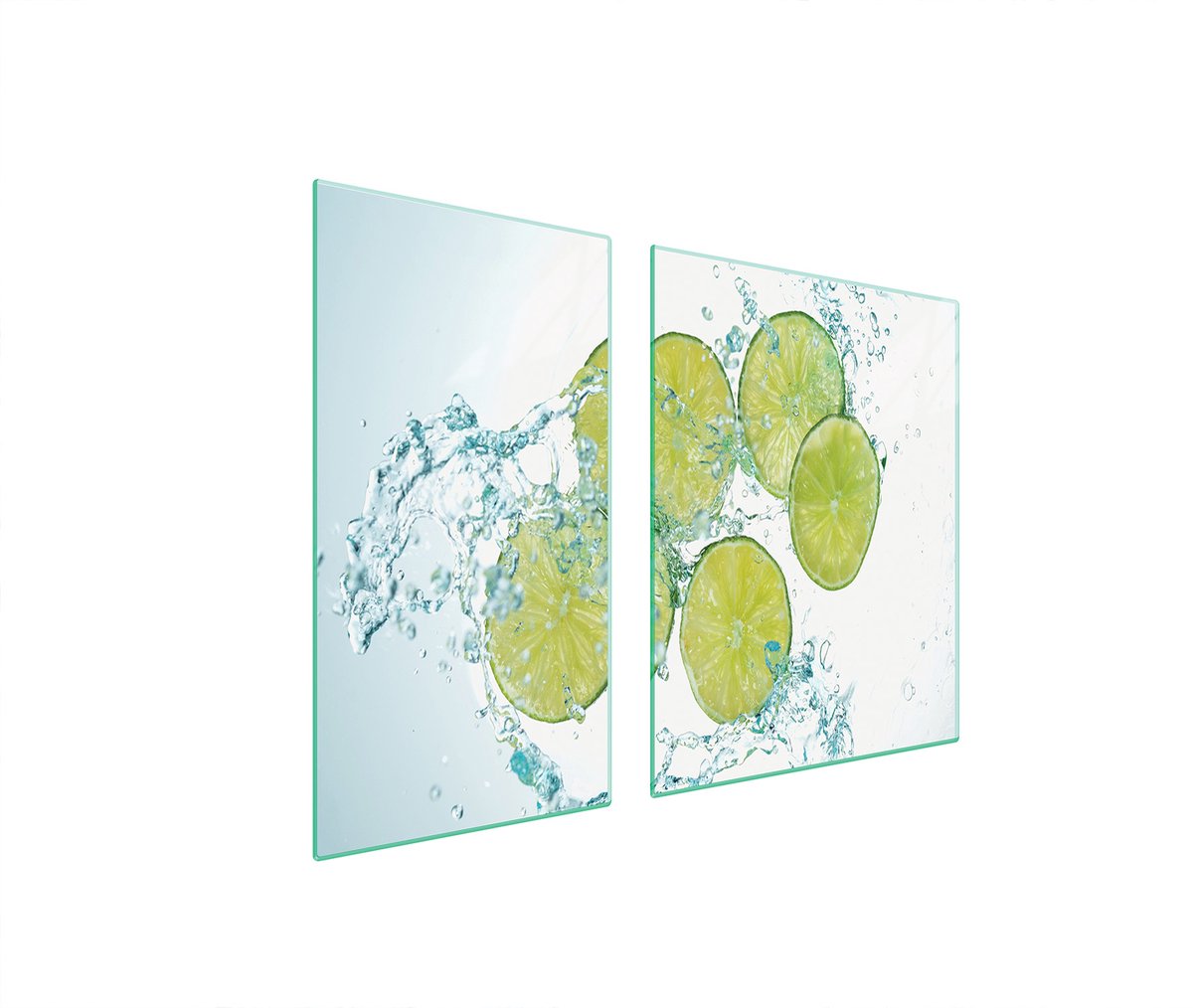 TMK ArtDeko - Keukenbeschermplaat - Glas - 90x52 cm - Limoen
