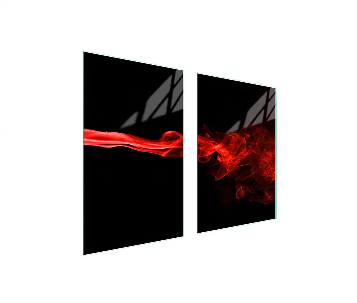 TMK ArtDeko - Keukenbeschermplaat - 65x52 cm - Zwart - Veilig - Glas