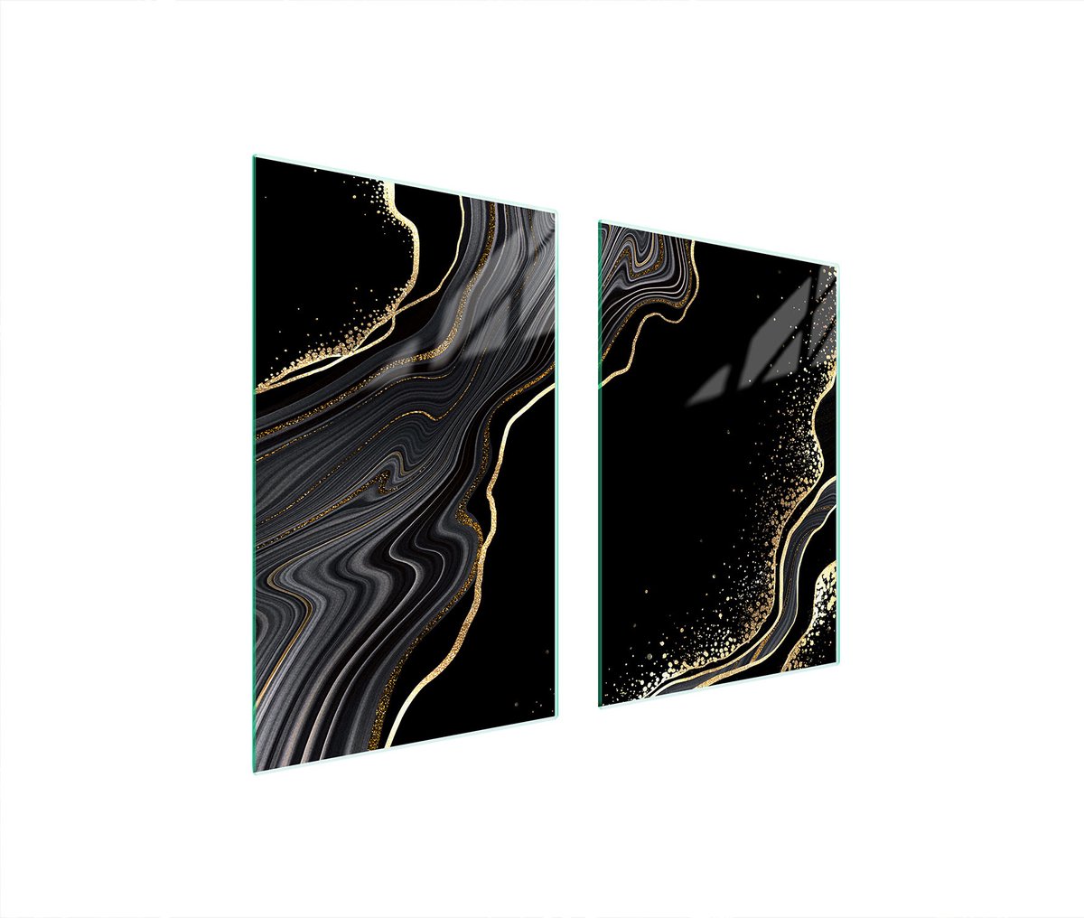 TMK ArtDeko - Glas Snijplank - 35x30x52 cm - Marmer - Veelkleurig