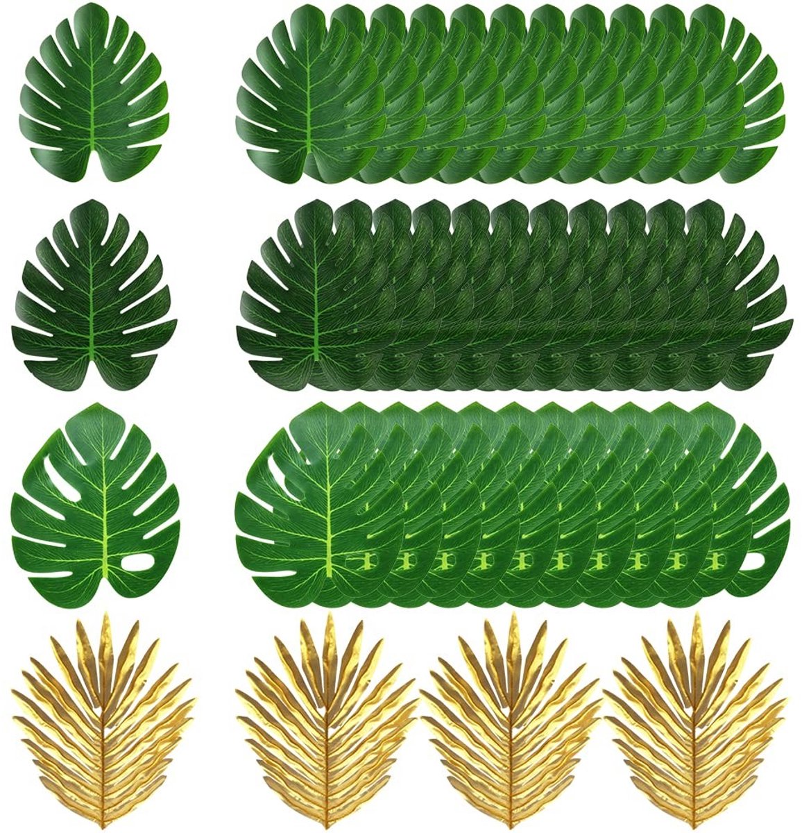 Allecto - Kunstpalmbladeren - Tropische Bladeren - Perfect voor Feestdecoratie - Groen - M