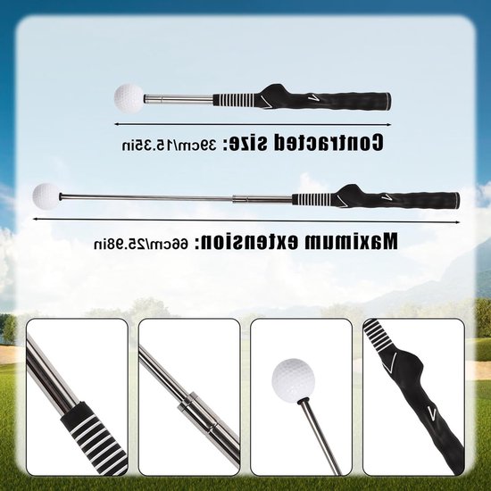 Retractable Golf Swing Training Aid - Draagbare Grip Trainer met Opbergtas voor Binnen Training, Warming Up en Chipping Oefeningen - Ideaal voor Golf Enthousiastelingen van Merkloos — afbeelding 5