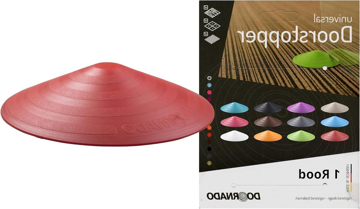 Rubberen Deurstoppers - Deurwig Deurblokker - Deuren Open Houden - Houdt Deuren Vast - 16kg Hout 21.5kg Laminaat - Rood