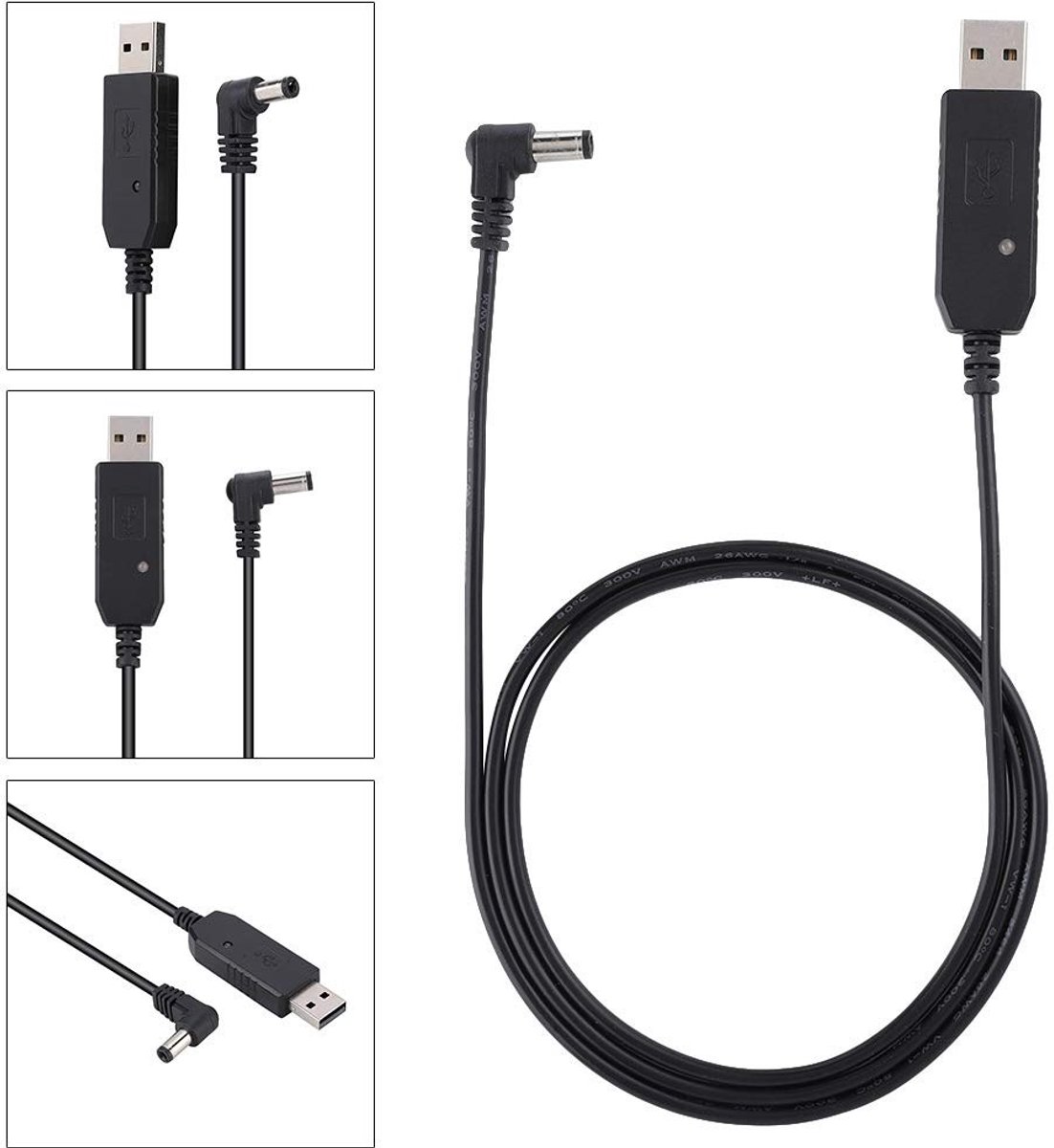 Allecto - USB-oplader - 1 meter - Ideaal voor camping en wandelen - Standaard USB-oplader - Geschikt voor UV-5R UV-82 Bf-F8 UV-9R Plus