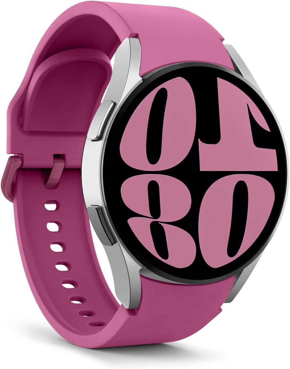 Zachte siliconen armband voor Samsung Galaxy Watch 7, 6, 5, 4 - 40 mm, 44 mm, waterdicht en ademend ontwerp, reservearmband voor sport en dagelijks gebruik