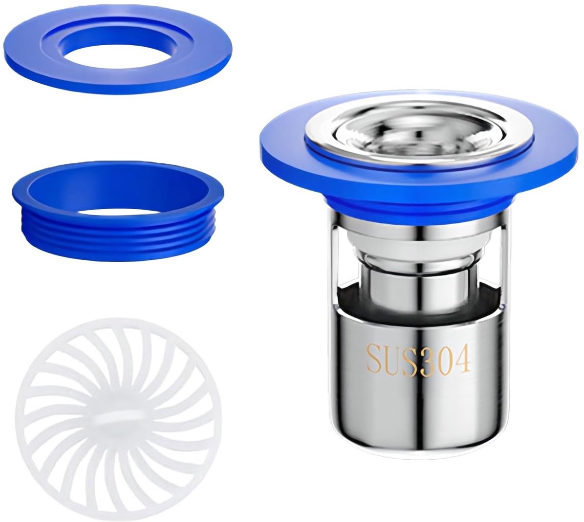 Allecto - Qrity Vloerdrain 304 RVS - Anti-Odor en Terugstroombeveiliging - 32 mm