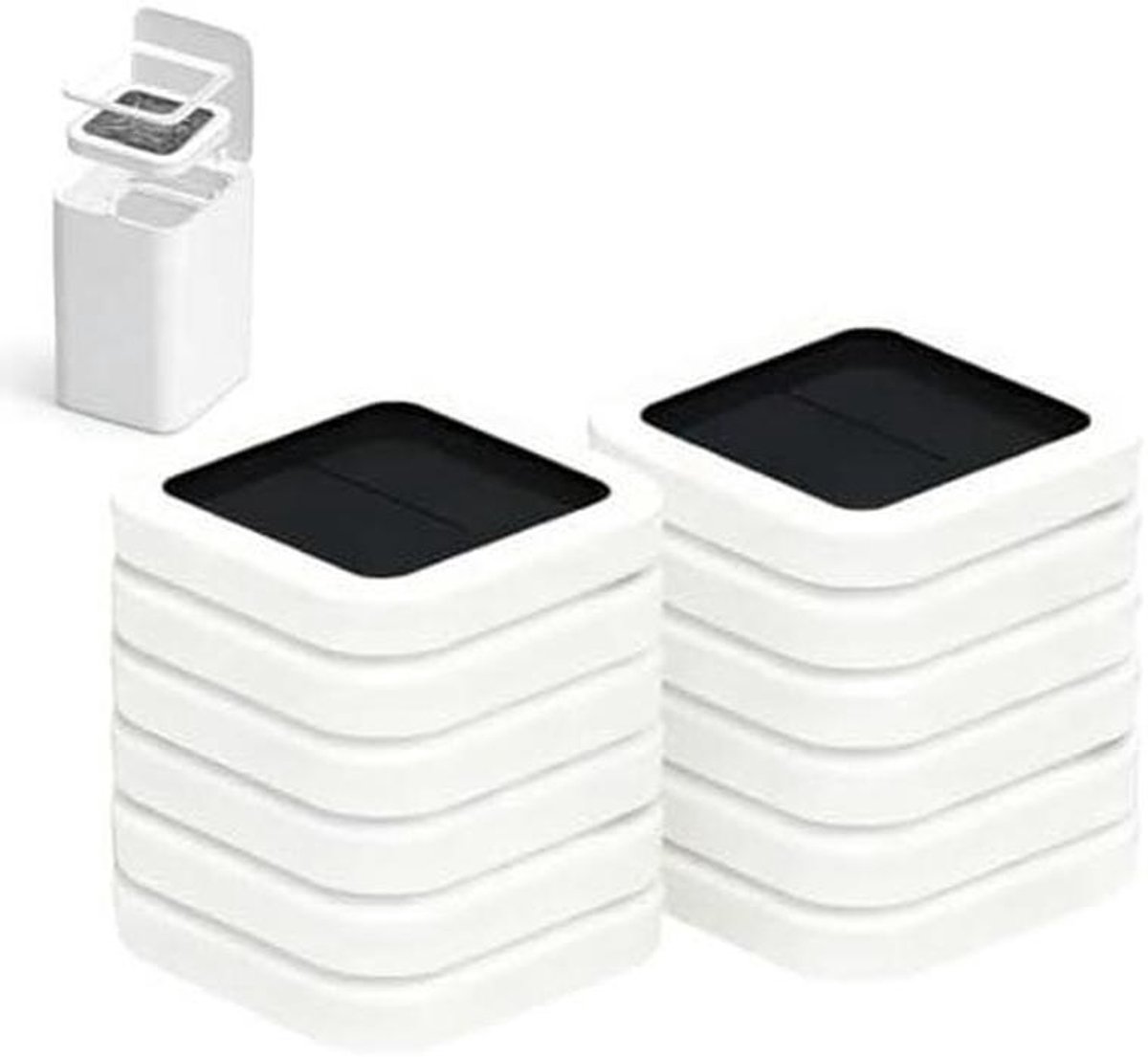 Zelfsluitende vuilniszakken - Navulringen afvalbak - Hygiënisch afvalbeheer - Automatische sluiting - 15 liter inhoud - Zwart