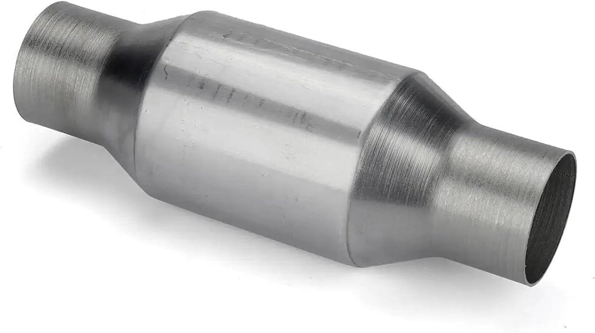 Autokatalysator Sportuitlaat - Uitlaat Zuivering - Uitlaatgas Reinigen - Hoge Doorstroming - 2 Inch Universeel - Zilver