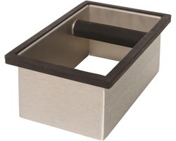 Koffie Knock Box - Afvalbak - Koffiedik Verzamelen - Duurzaam Roestvrij Staal - 23 x 14 x 10 cm