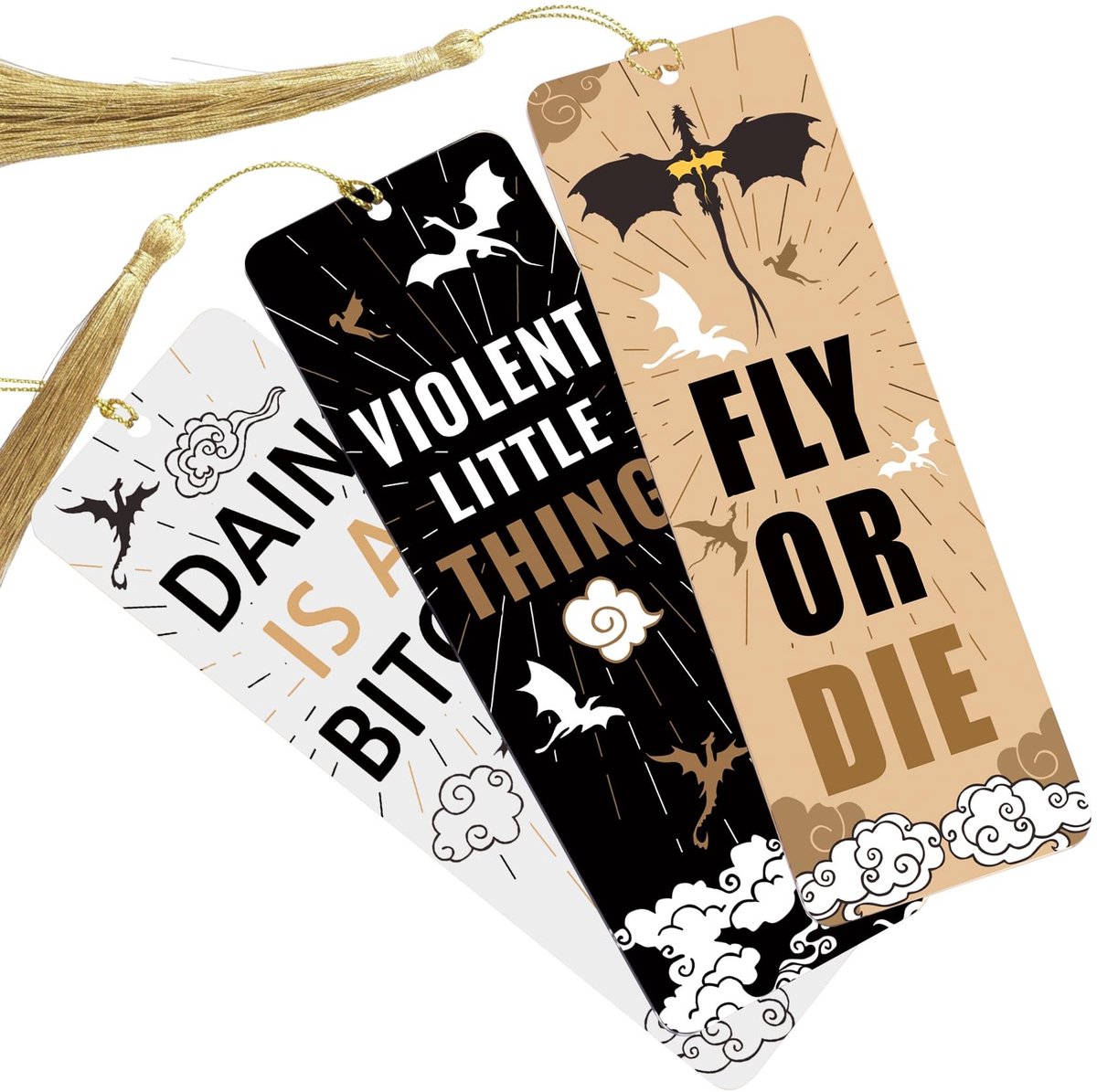 Allecto - Dragon Acrylic Bookmarks - Unieke Boekenleggers voor Boekenliefhebbers - Set van 3 - Fantasy Boekenmerk - Perfect als Cadeau voor Vrouwen...