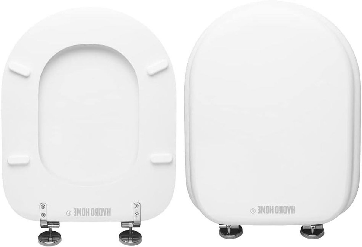 Toiletbril Hout - WC Deksel - Badkamer Vernieuwen - Gecoat Met Hars - Universeel - Wit