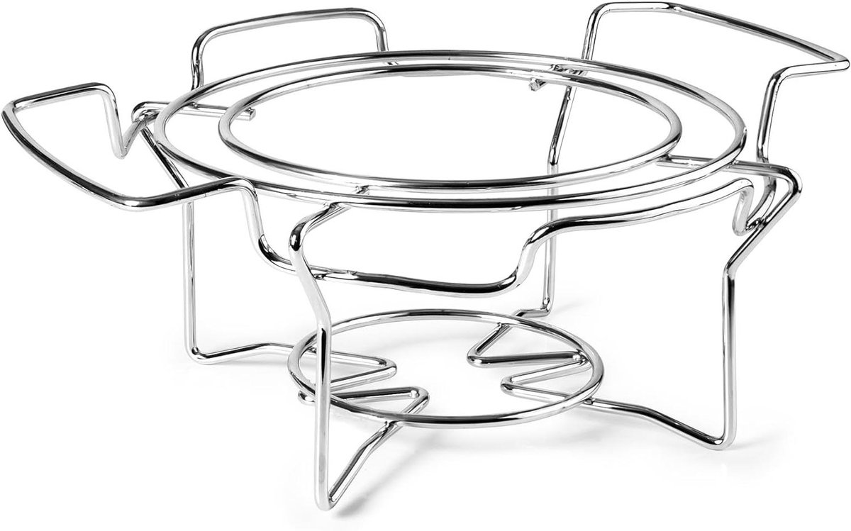 Serveerschaal - Dienblad - Eten Presenteren - Met Brandhouder - 345 cm - Zilver