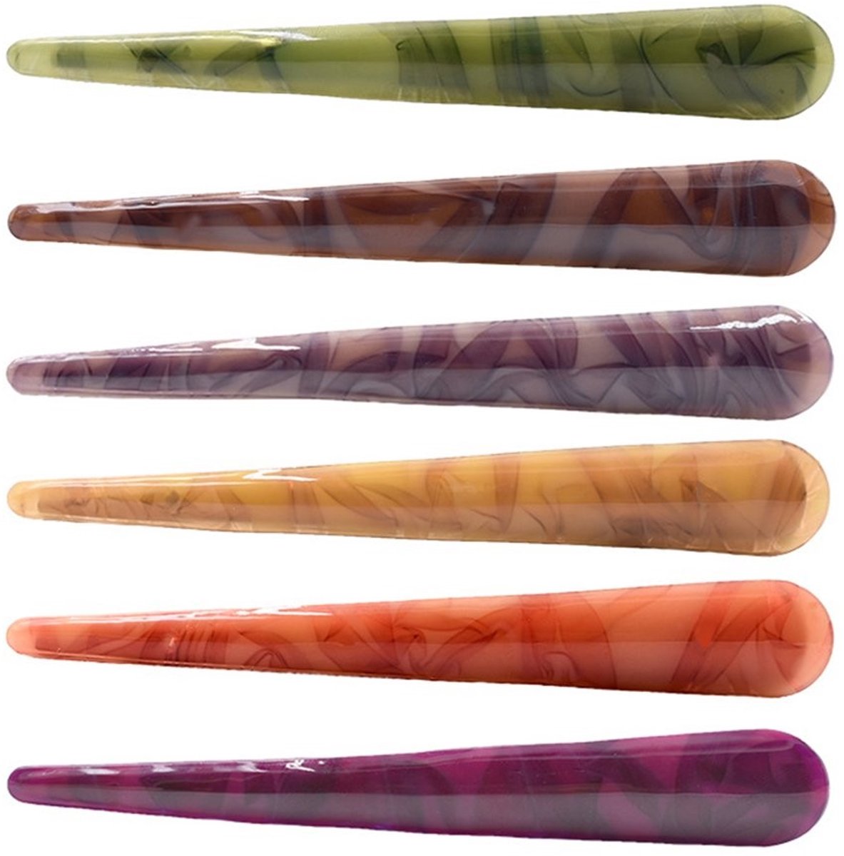 Allecto - Duck Teeth Bows - Haarclips - Perfect voor styling - 6 Stuks - Crocodile Hairpins - Geschikt voor vrouwen en meisjes