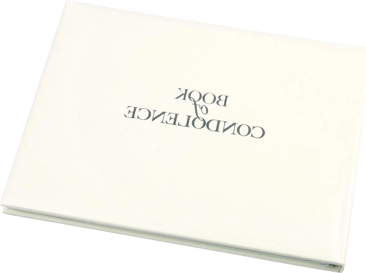 Condoleanceboek - Gastenboek Rouw - Herinneringen Delen - Open Formaat Pagina's - 26 x 19.5 cm - Wit
