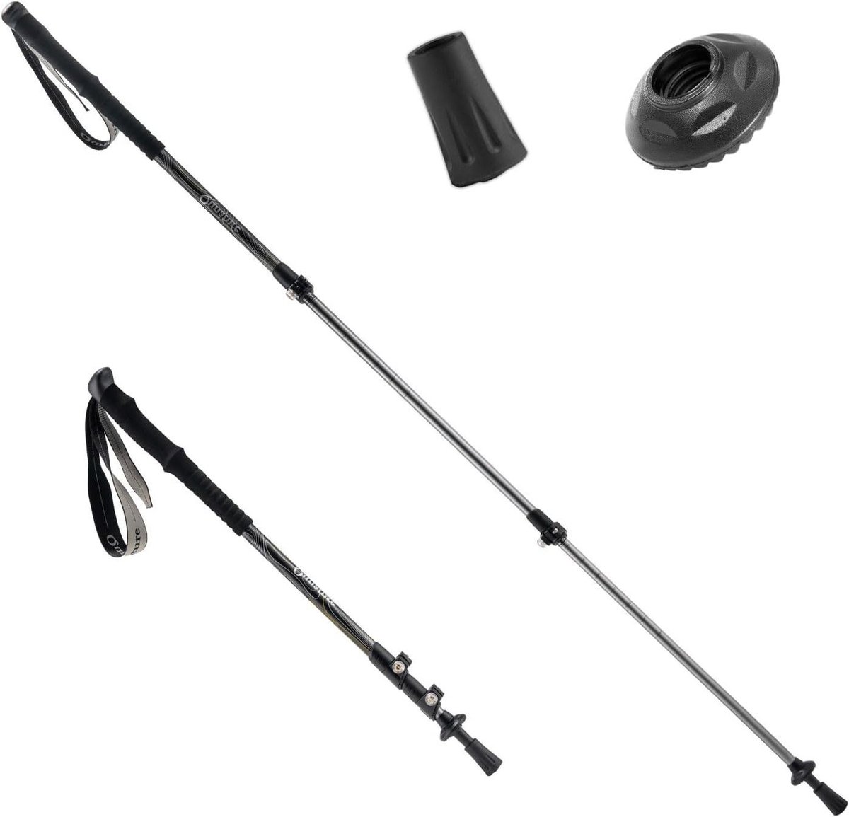 Wandelstokken - Trekkingstokken Hikingstokken - Buitenactiviteiten - Ultralicht Aluminium - 62-135 cm - Zwart