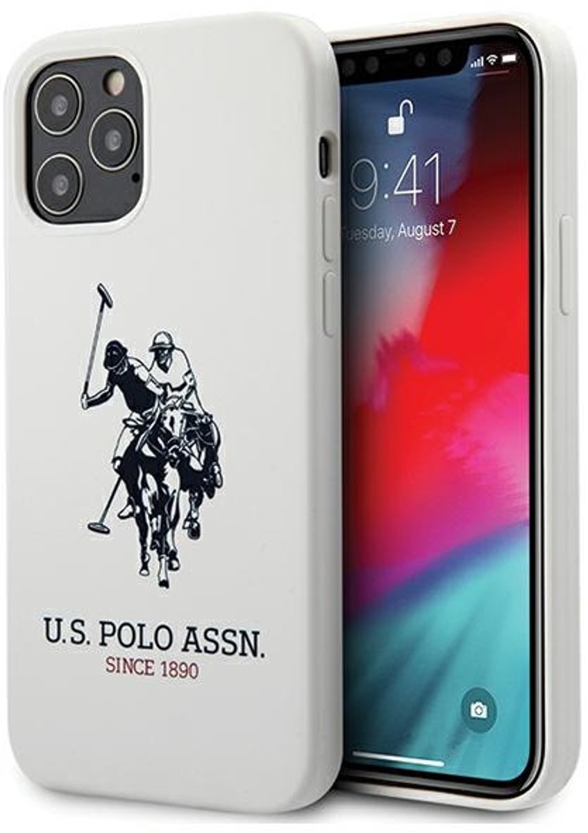 US - Polo - USHCP12LSLHRWH iPhone - 12 - Pro - Max - 6.7 - wit/wit - siliconencollectie