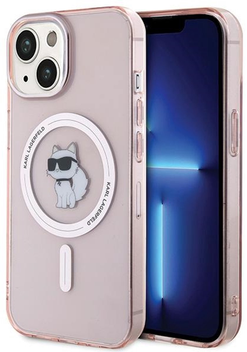Karl Lagerfeld Hardcase - Hoesje - iPhone 15 - MagSafe - Roze