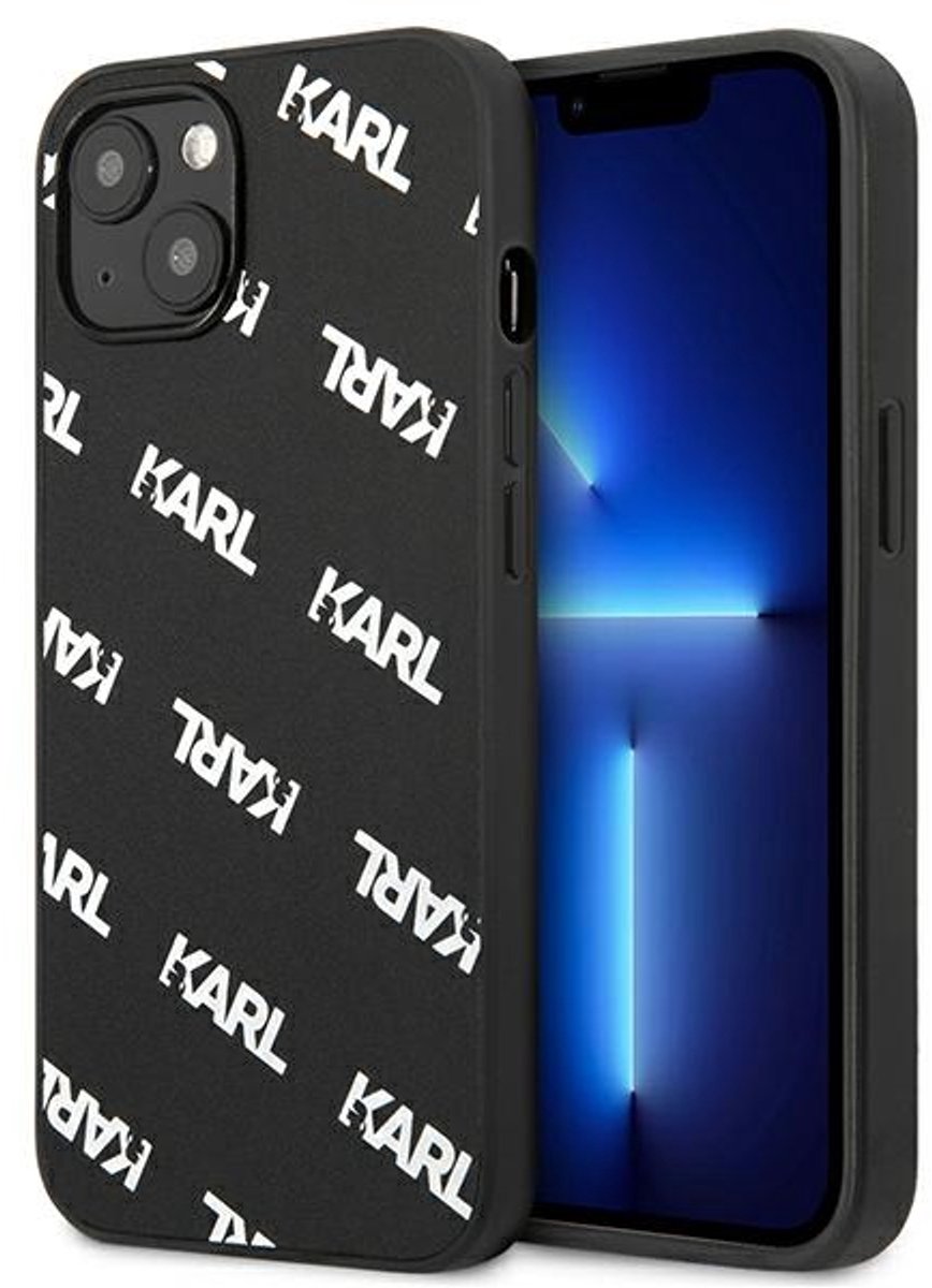 Karl - Lagerfeld - KLHCP13SPULMBK3 iPhone - 13 - mini - 5.4 - hardcase - zwart/zwart - Allover