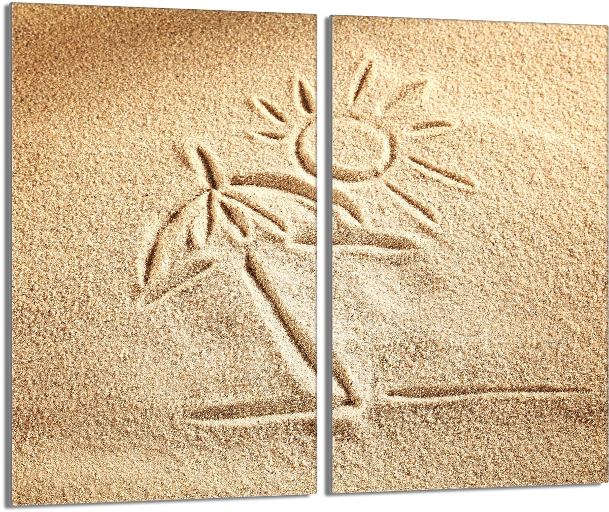 TMK ArtDeko Serie - Snijplank - Glas - 2x30x52 Plaża - Veilige Bescherming