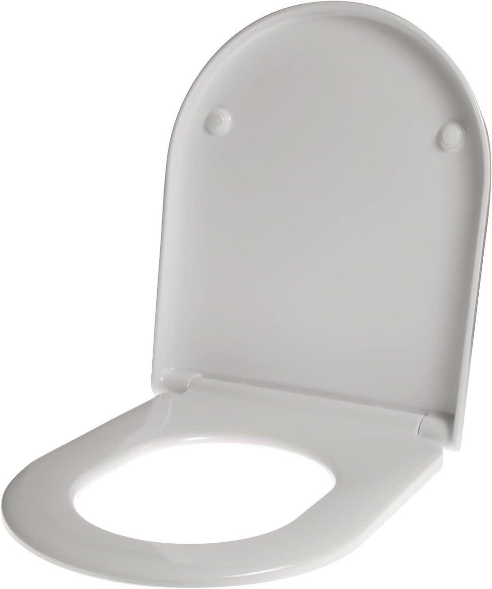 Toiletbril - WC-bril Toiletdeksel - Badkamer Hygiëne - Duroplast Materiaal - 140-180 mm asafstand - Wit