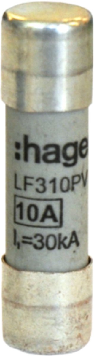 Hager Zekeringpatroon voor fotovoltaïsche toepassingen 10x38mm 1000V DC 10A LF310PV