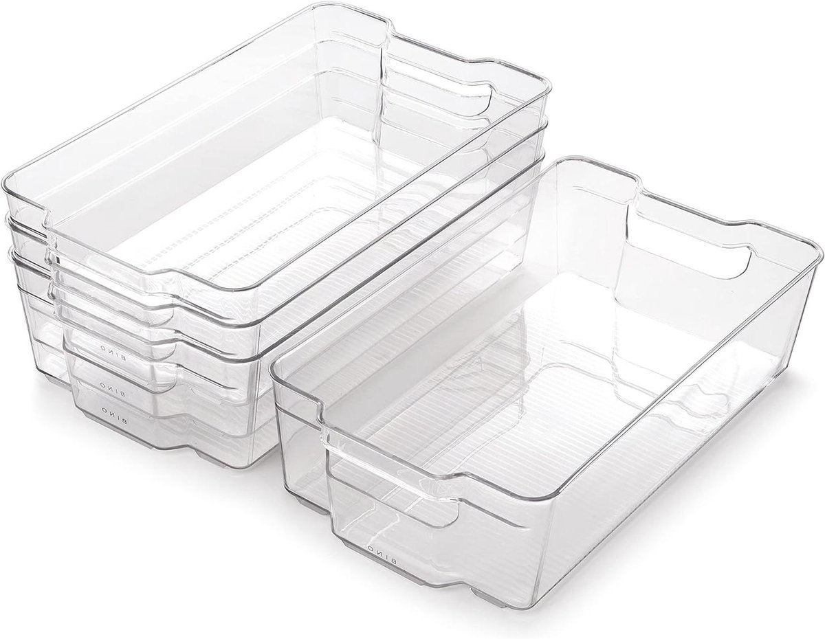 Opbergbakken Plastic - Organisatiebakken - Keuken Organiseren - Stapelbaar Ontwerp - X-Large