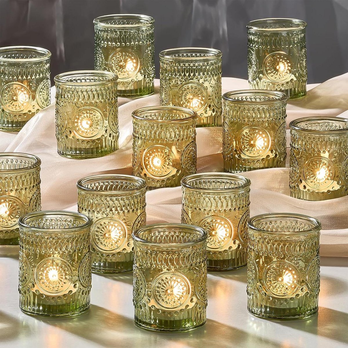 30 Pack Clear Glass Votive Kaarsenhouders, Vintage Kaarsenhouder Bulk, Theelicht Kaarsenhouders voor Tafel Centerpieces, Thuis, Bruids Douche, Verjaardag, Kerstmis, Thanksgiving Party Tafel Decor