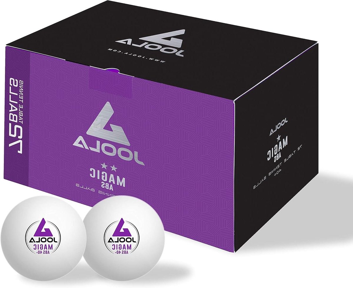 JOOLA 44216 Magic Abs 40+ tafeltennisballen, voor volwassenen, uniseks, wit, één maat