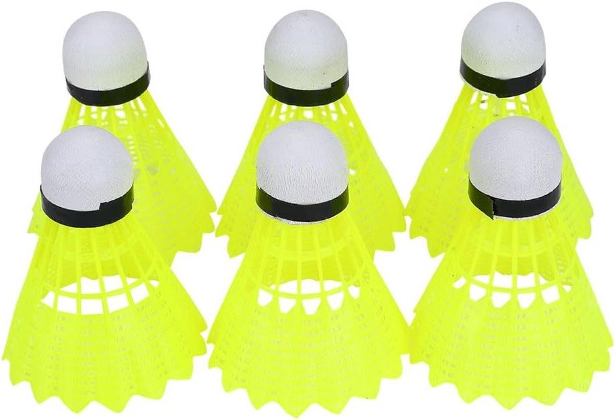 Badminton ballen - Vliegende schotels - Sport training - Duurzaam materiaal - 6 stuks - Wit