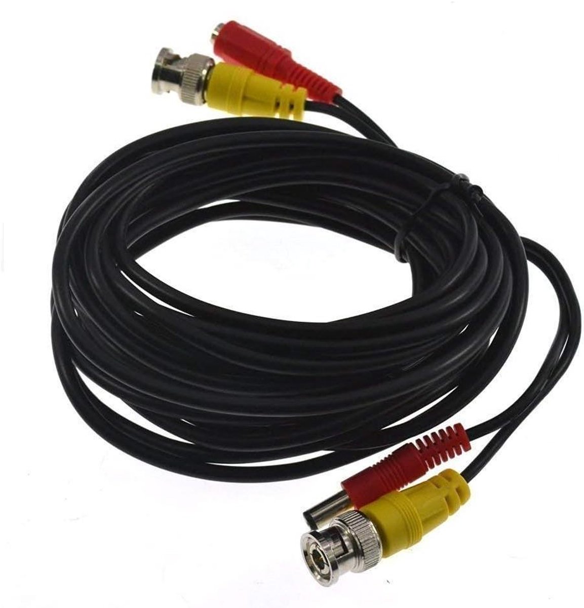 CCTV Kabel - Video Power Kabel - Beveiligingssysteem - 2-in-1 Functionaliteit - 5 Meter - Zwart