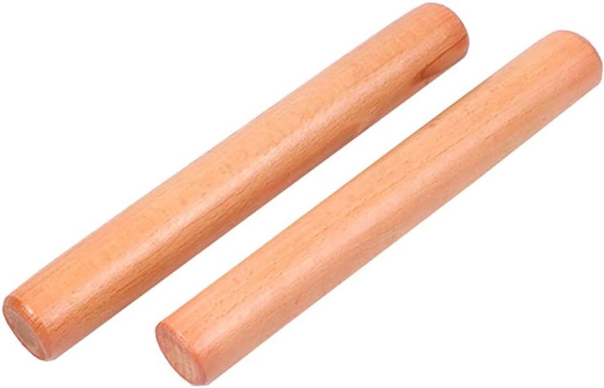 Houten Deegroller - Pizza Roller - Bakken - Gladde Afwerking - 25x1.7cm - Houtkleur