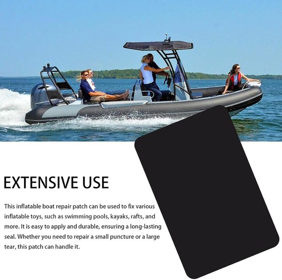PVC Reparatie Patch - Watersport Reparatie Set - Opblaasbare Boten Repareren - Duurzame Waterdichte Afdichting - 20 x 12 cm — afbeelding 4