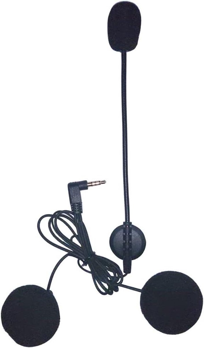 Motorhelm Headset - Microfoon Oortelefoon - Motor Communicatie - Duidelijke Stemoverdracht - 3.5mm Plug - Zwart